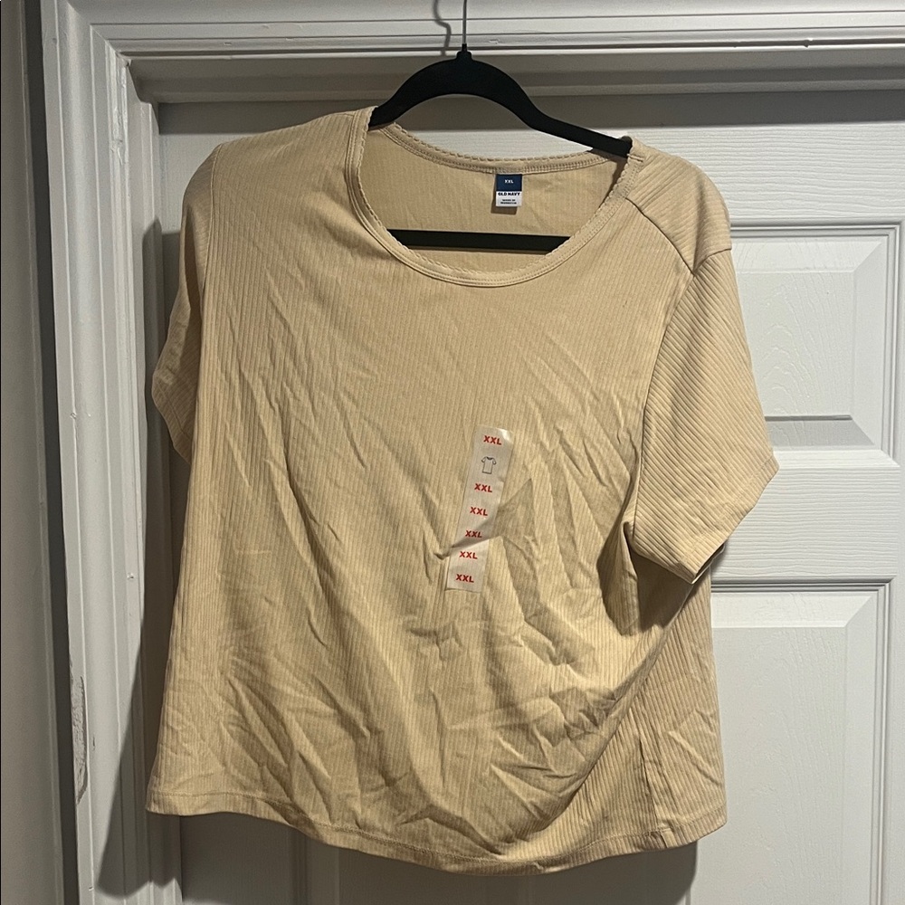 Old Navy Light Tan Short Sleeve Tee